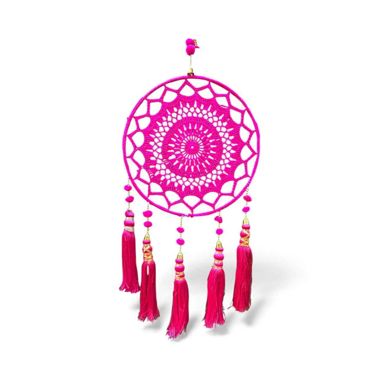 Boho Pink Dream Catcher Wall Hanging Decor