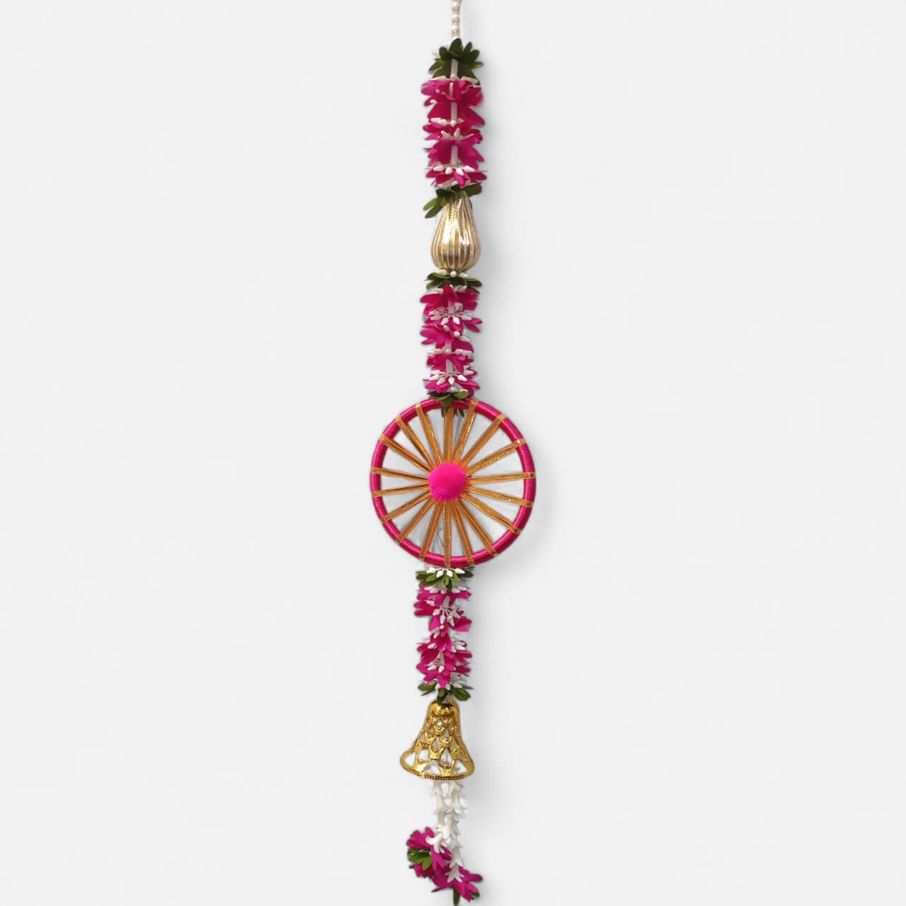 Handmade Patti Hanging Set with Floral Tassels (Pack Of 4)