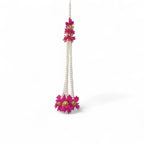 Handmade Moti Hanging Set with Floral Tassels