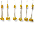 Handmade Moti Hanging Set with Floral Tassels