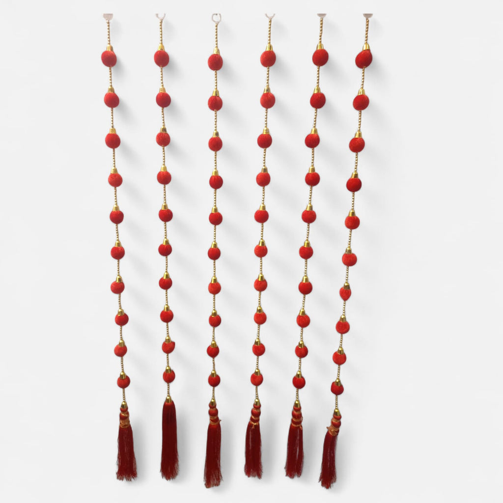 Choti Ball Hanging Tassel Decor Set (Pack Of 10)