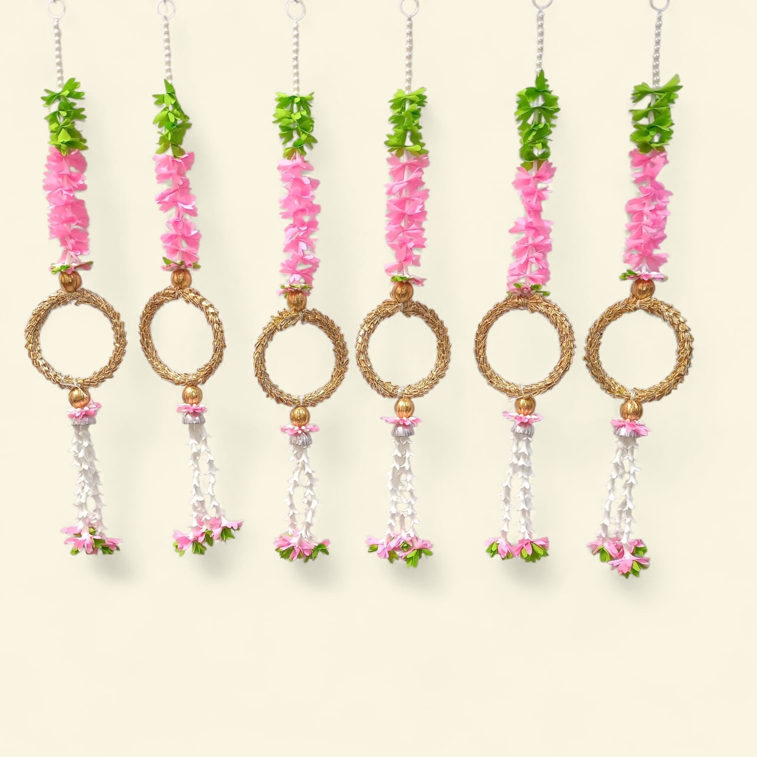 Firil Patti Hanging with Floral Tassels Decor (Pack Of 10)