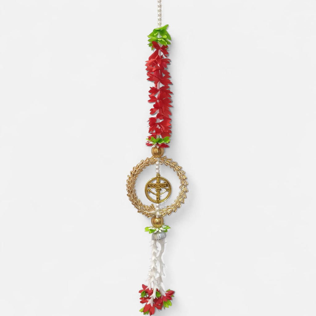 Firil Patti Hanging with Floral Tassels Decor (Pack Of 10)