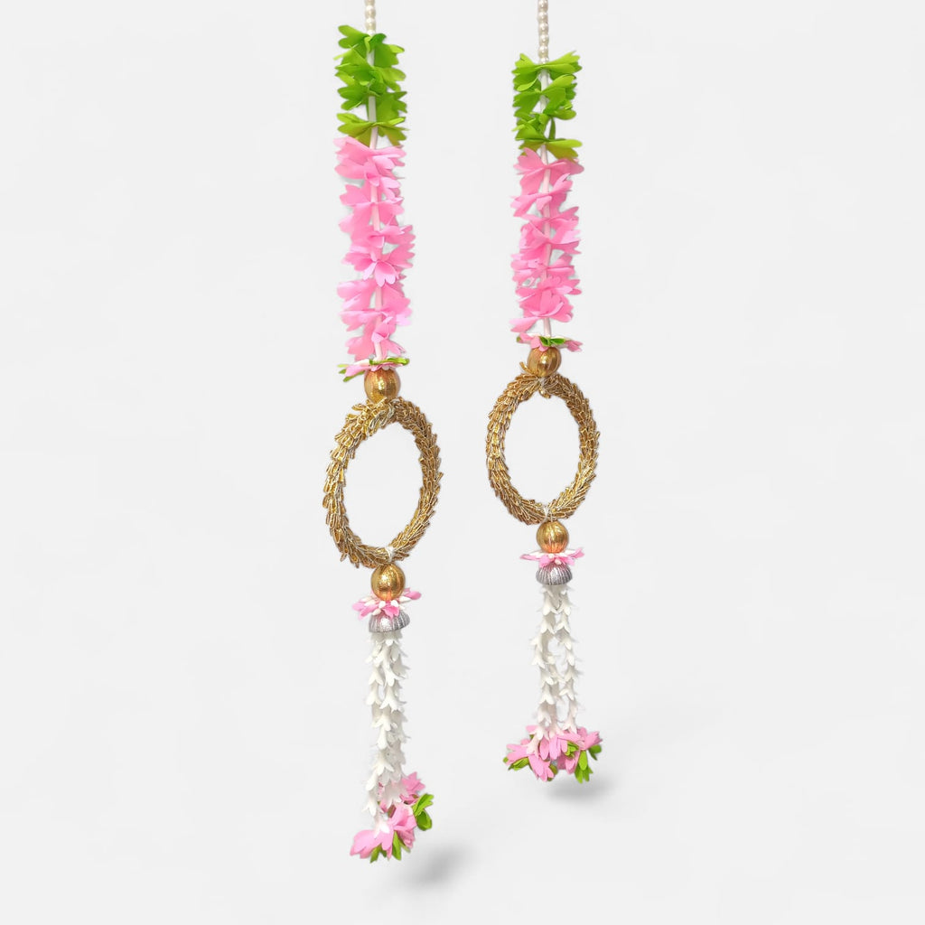 Firil Patti Hanging with Floral Tassels Decor (Pack Of 10)