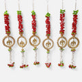 Firil Patti Hanging with Floral Tassels Decor (Pack Of 10)