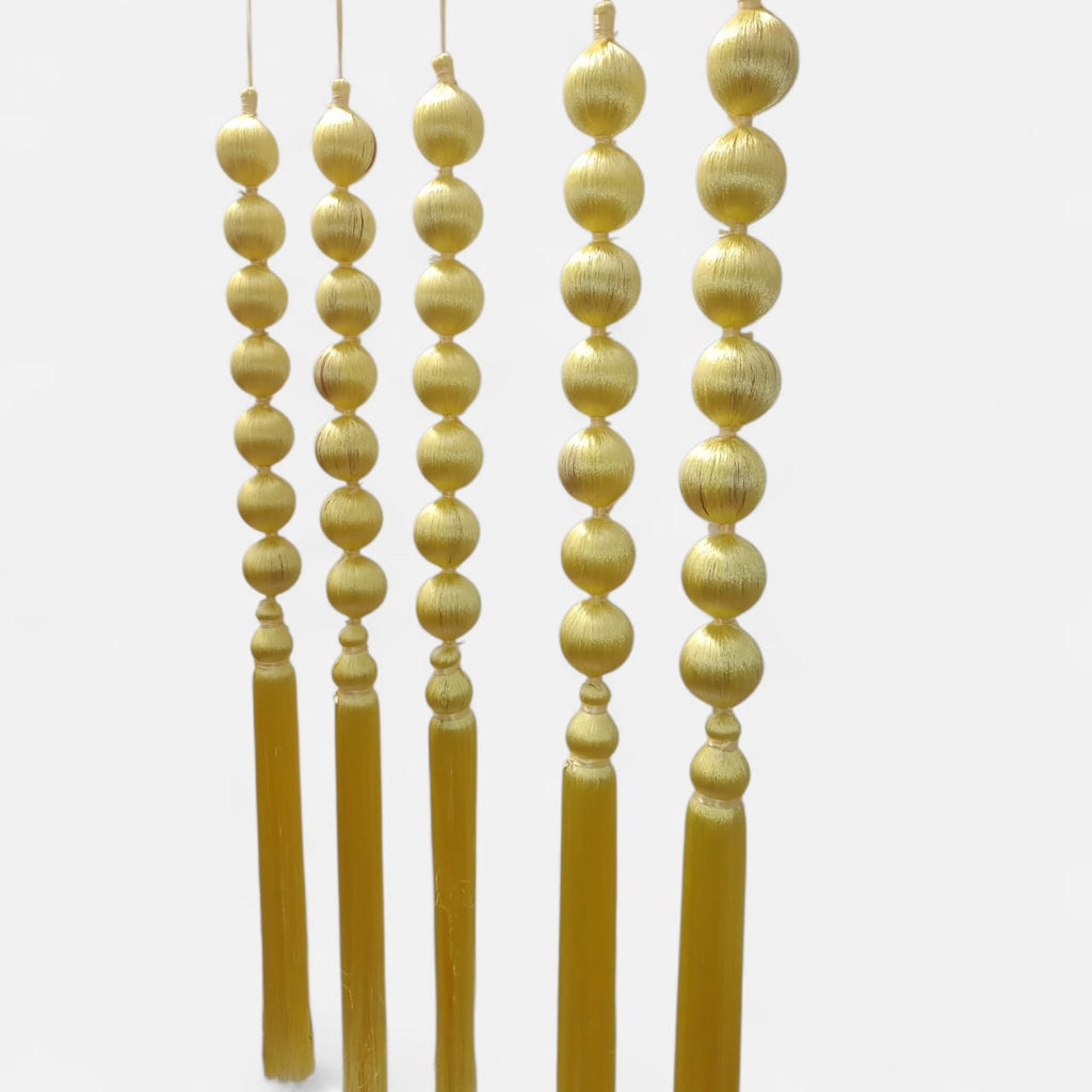 Resham Ball Ladi Hanging with Tassels Decor (Pack Of 10)