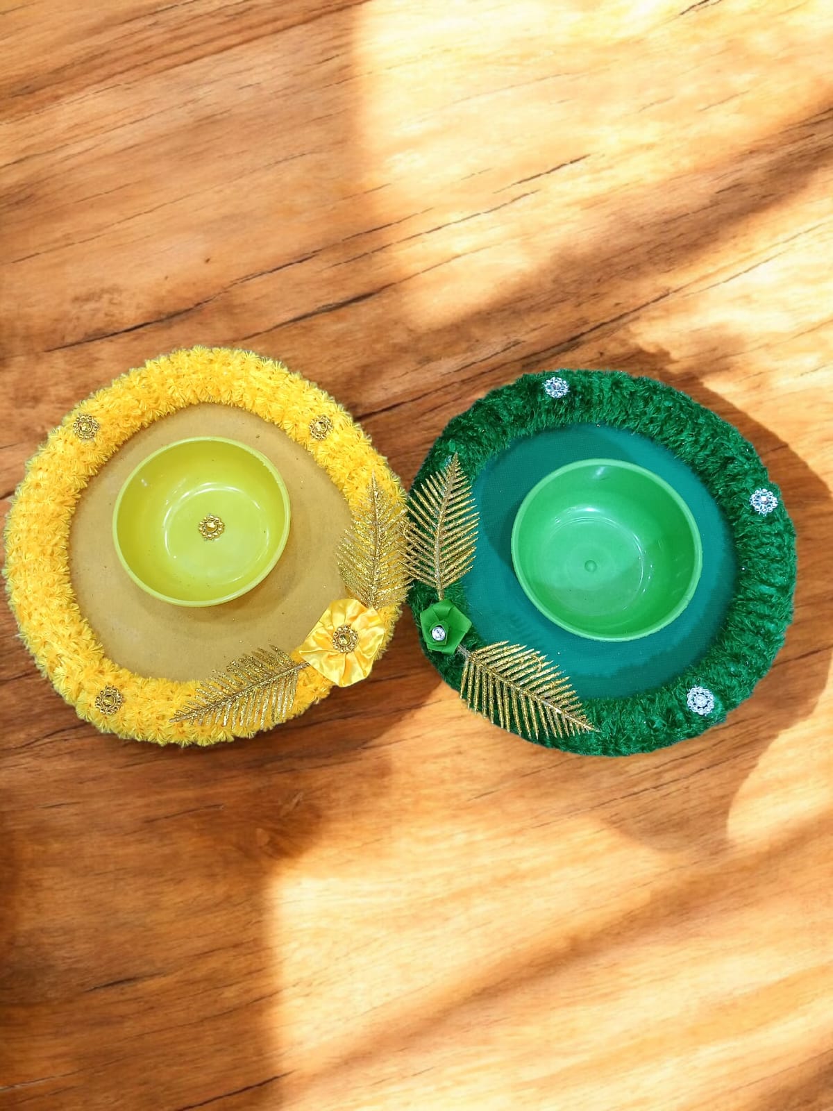 Haldi Mehndi Decorative Plate Set (9 Inch)