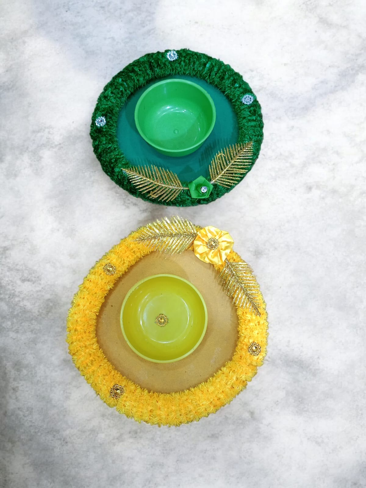 Haldi Mehndi Decorative Plate Set (9 Inch)