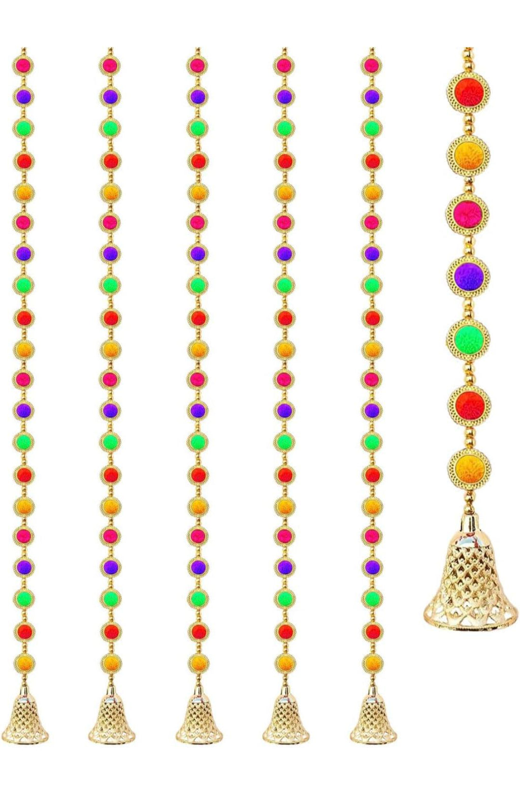Multicolor Sikka Ladi Hanging with Bells Decor