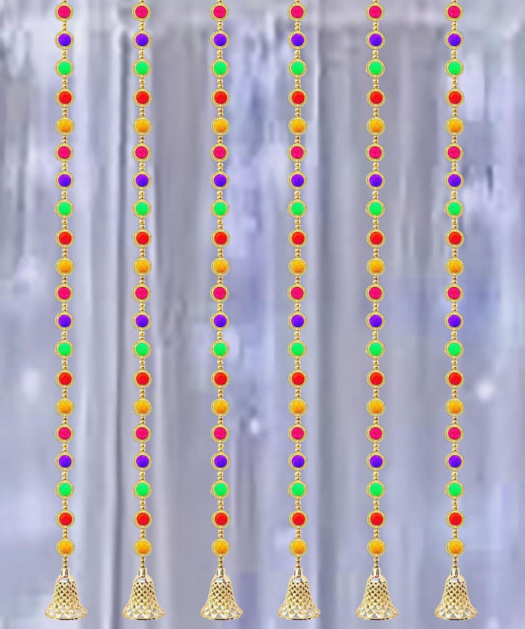 Multicolor Sikka Ladi Hanging with Bells Decor