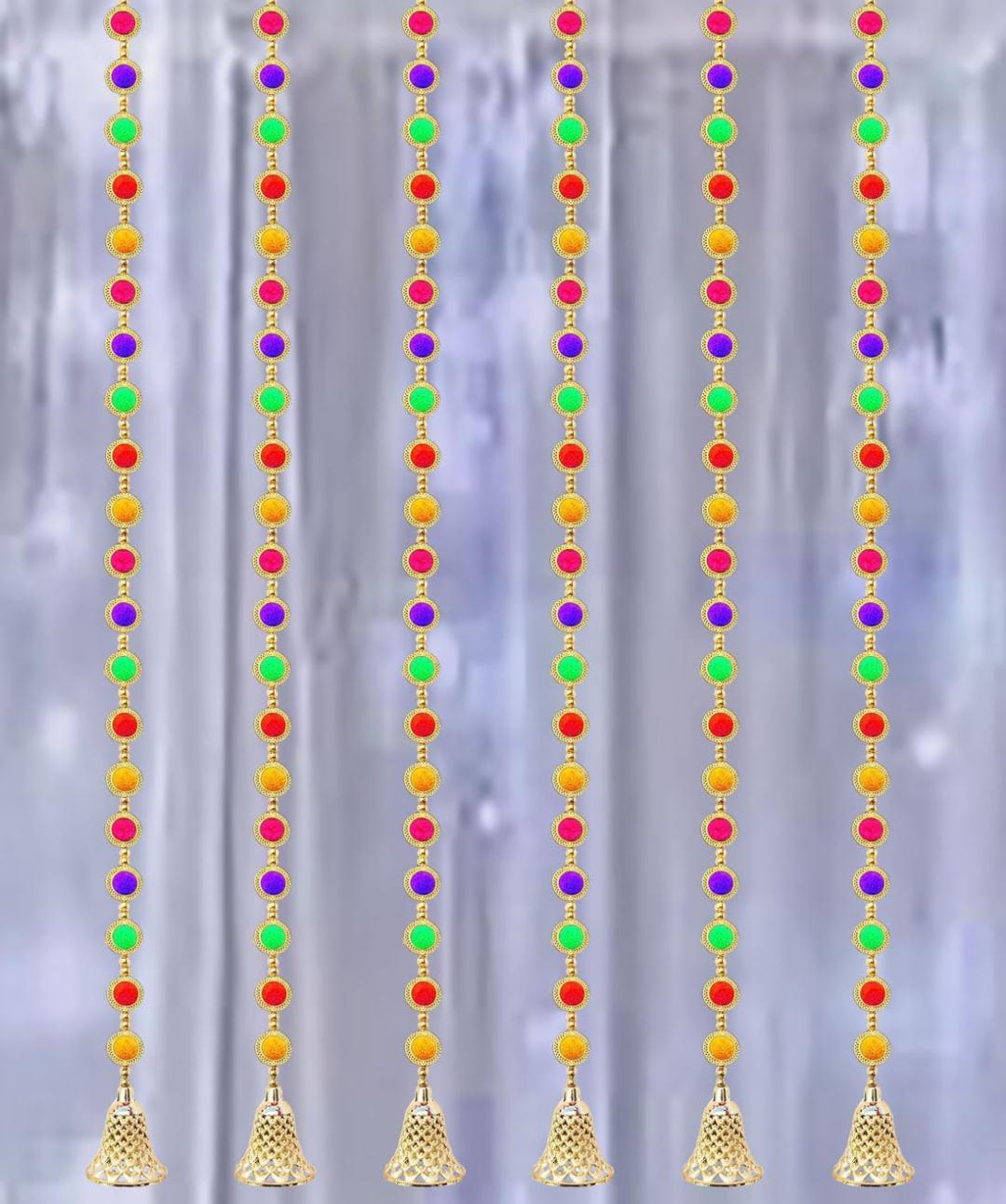 Multicolor Sikka Ladi Hanging with Bells Decor