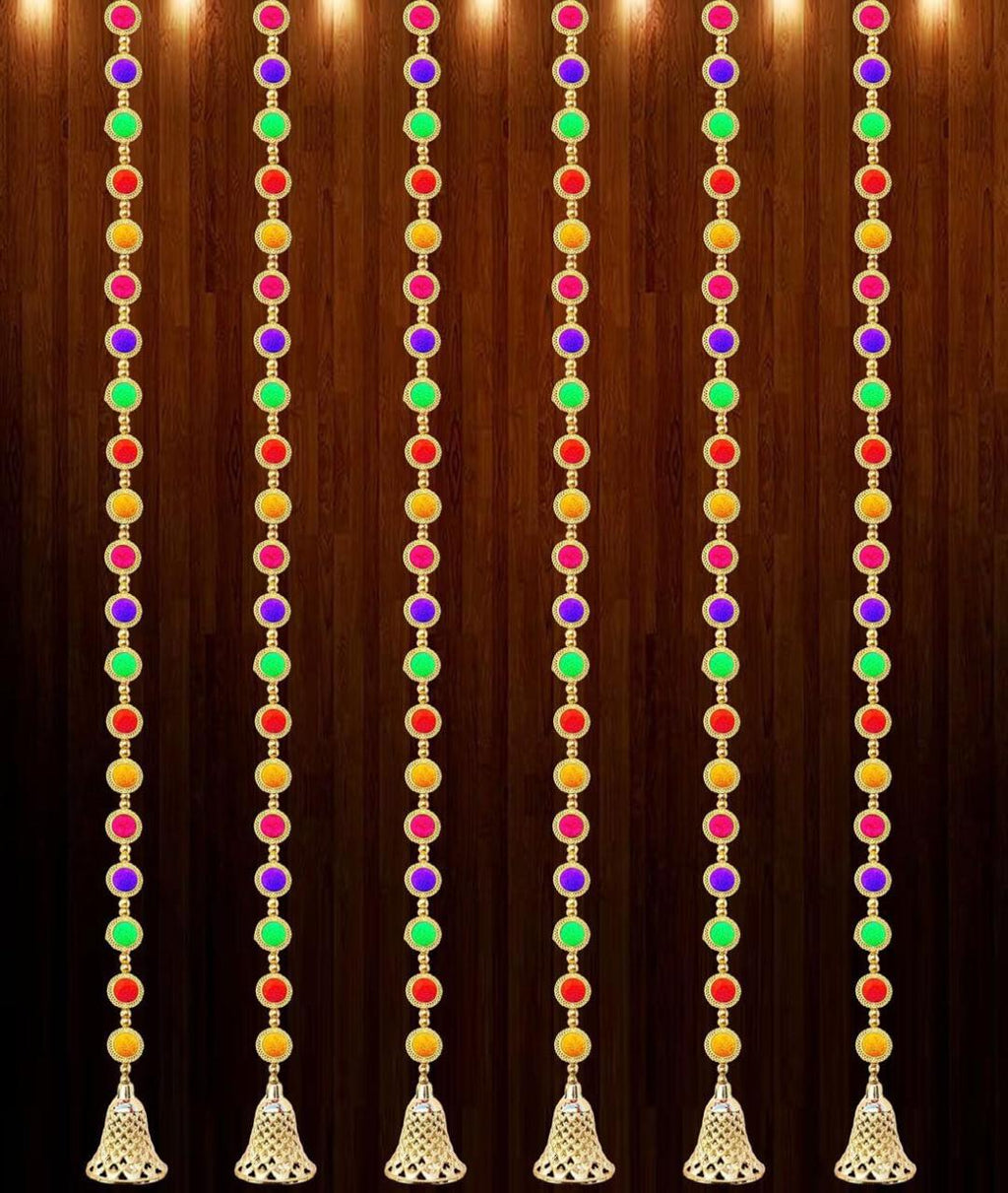 Multicolor Sikka Ladi Hanging with Bells Decor