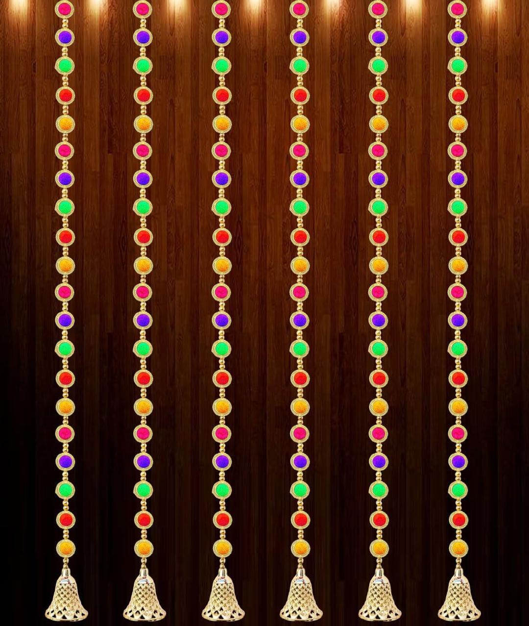 Multicolor Sikka Ladi Hanging with Bells Decor