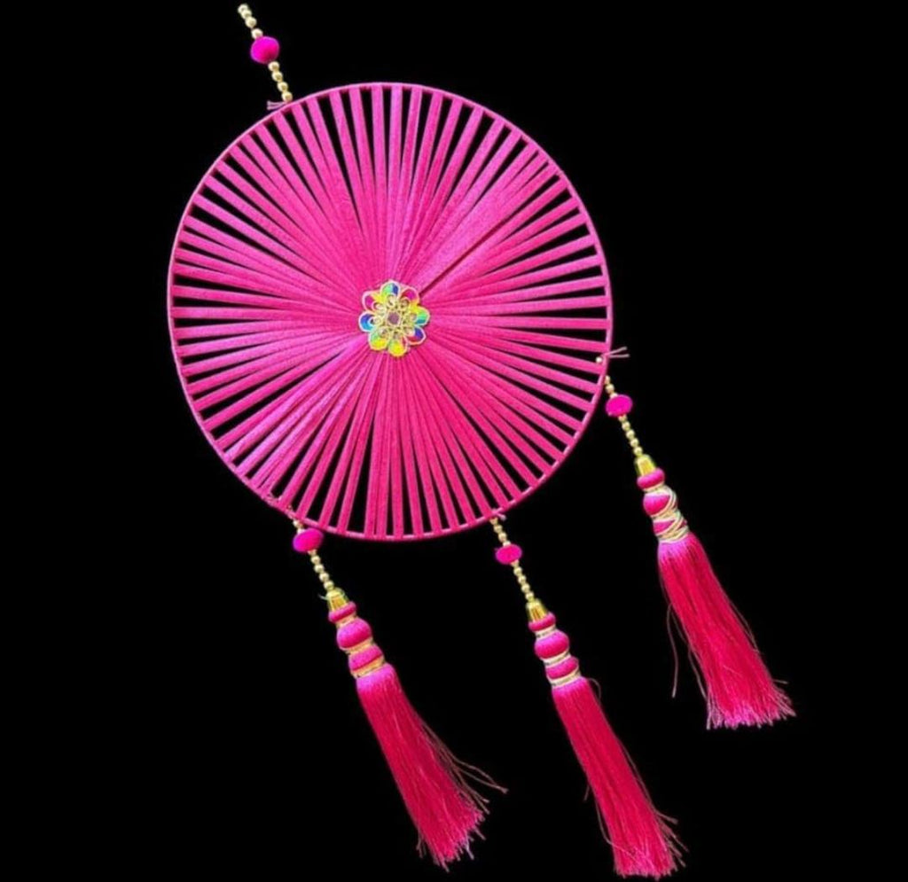 Ribbon Chakra Hanging with Tassels (Pack of 6)