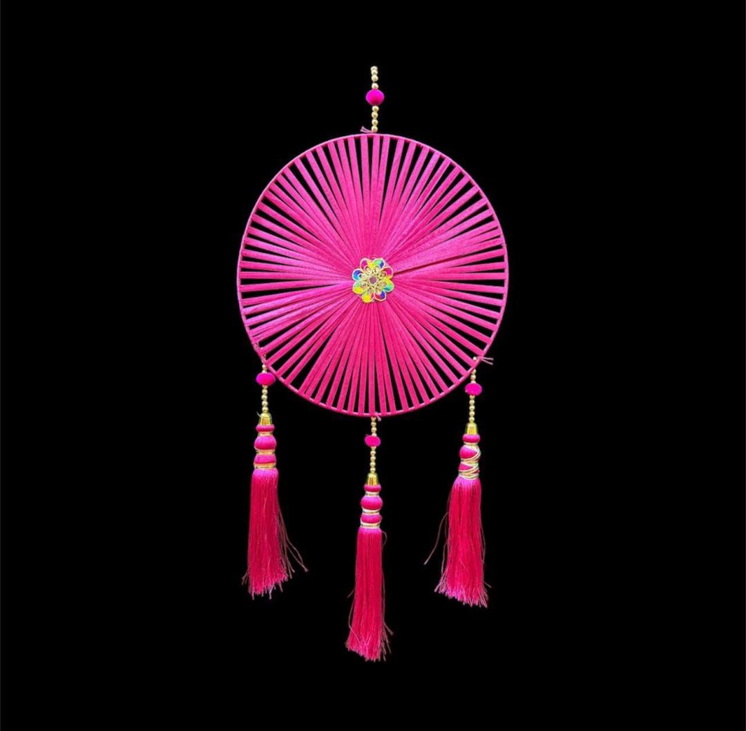 Ribbon Chakra Hanging with Tassels (Pack of 6)