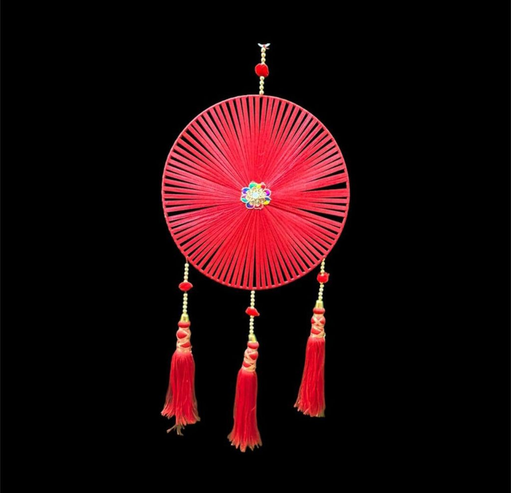 Ribbon Chakra Hanging with Tassels (Pack of 6)