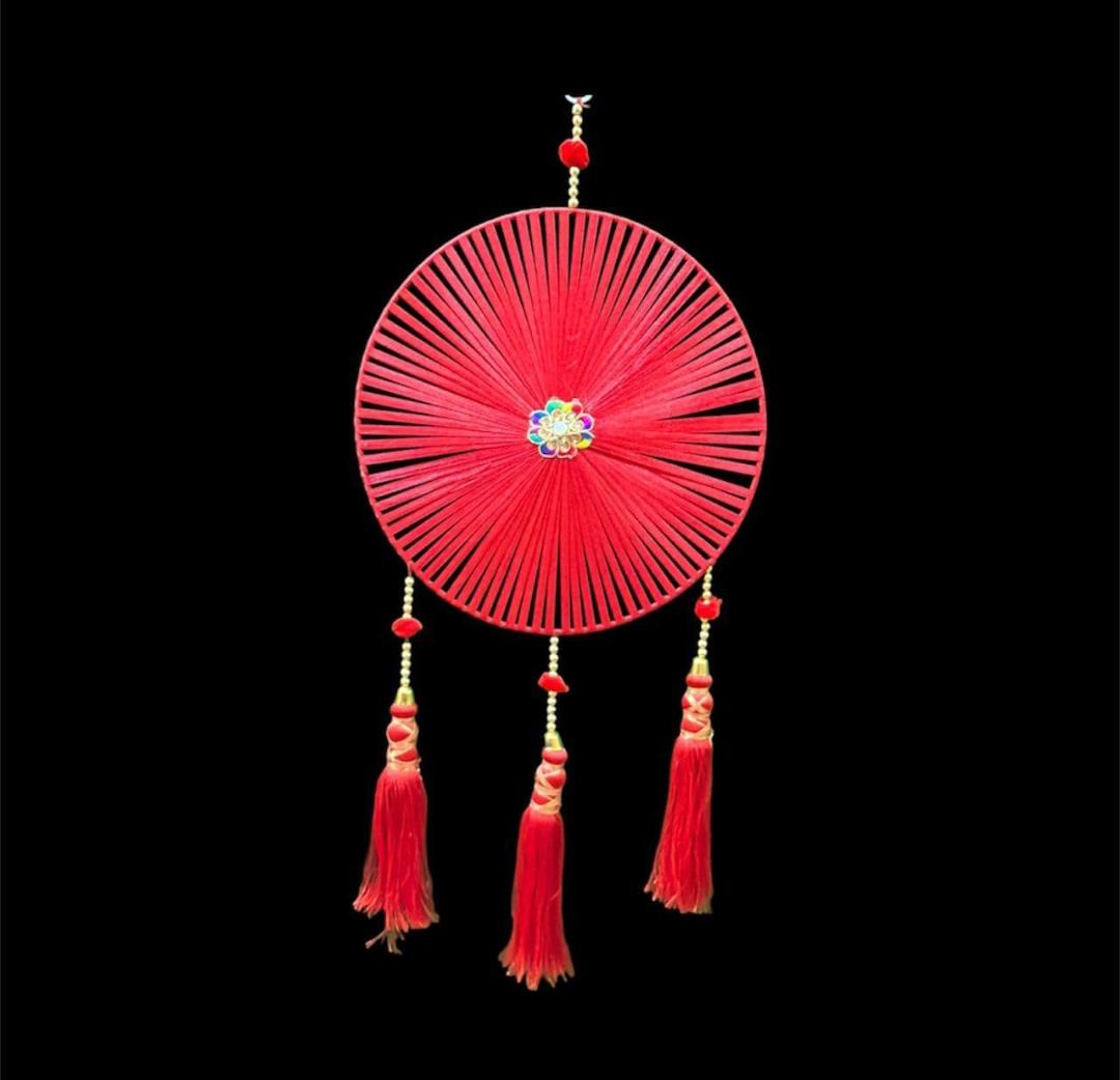 Ribbon Chakra Hanging with Tassels (Pack of 6)
