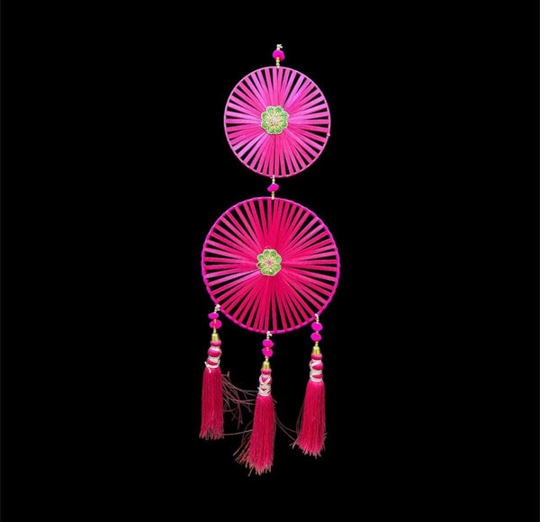 Double Ribbon Ring Hanging with Tassels (Pack of 10)