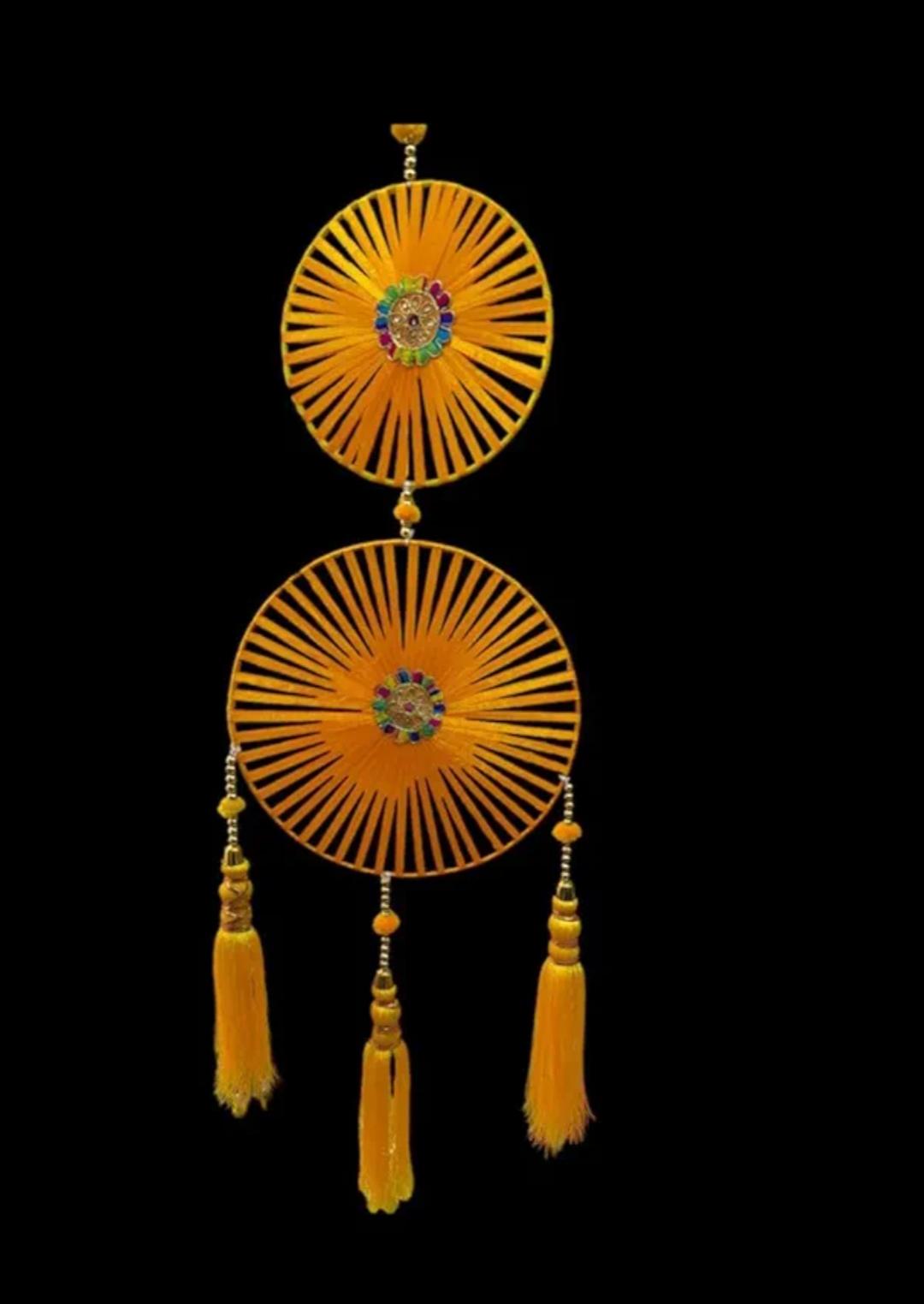Double Ribbon Ring Hanging with Tassels (Pack of 10)