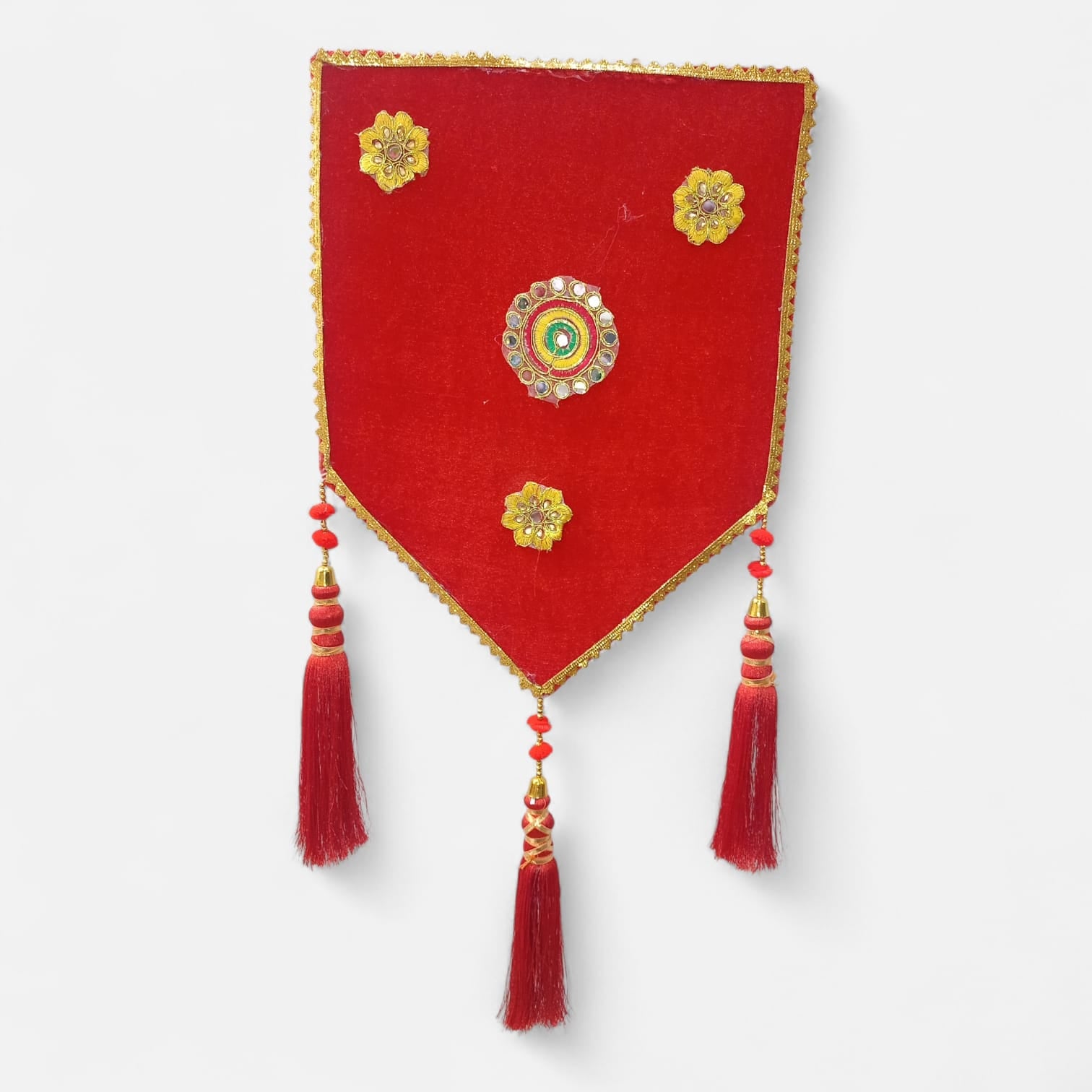Senil Velvet Hanging with Tassels (Pack of 6)