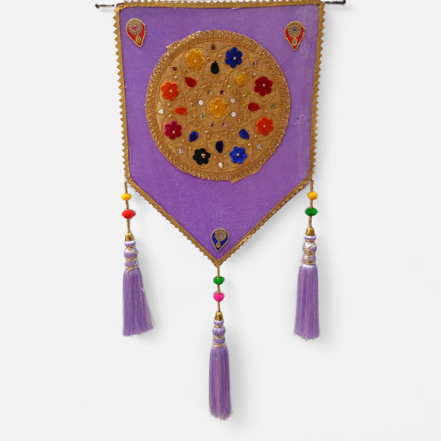 Senil Velvet Hanging with Tassels (Pack of 6)