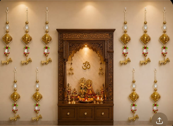 Moti Chudi Ganesh Decorative Hanging – Traditional Door & Pooja Décor, Pack of 10