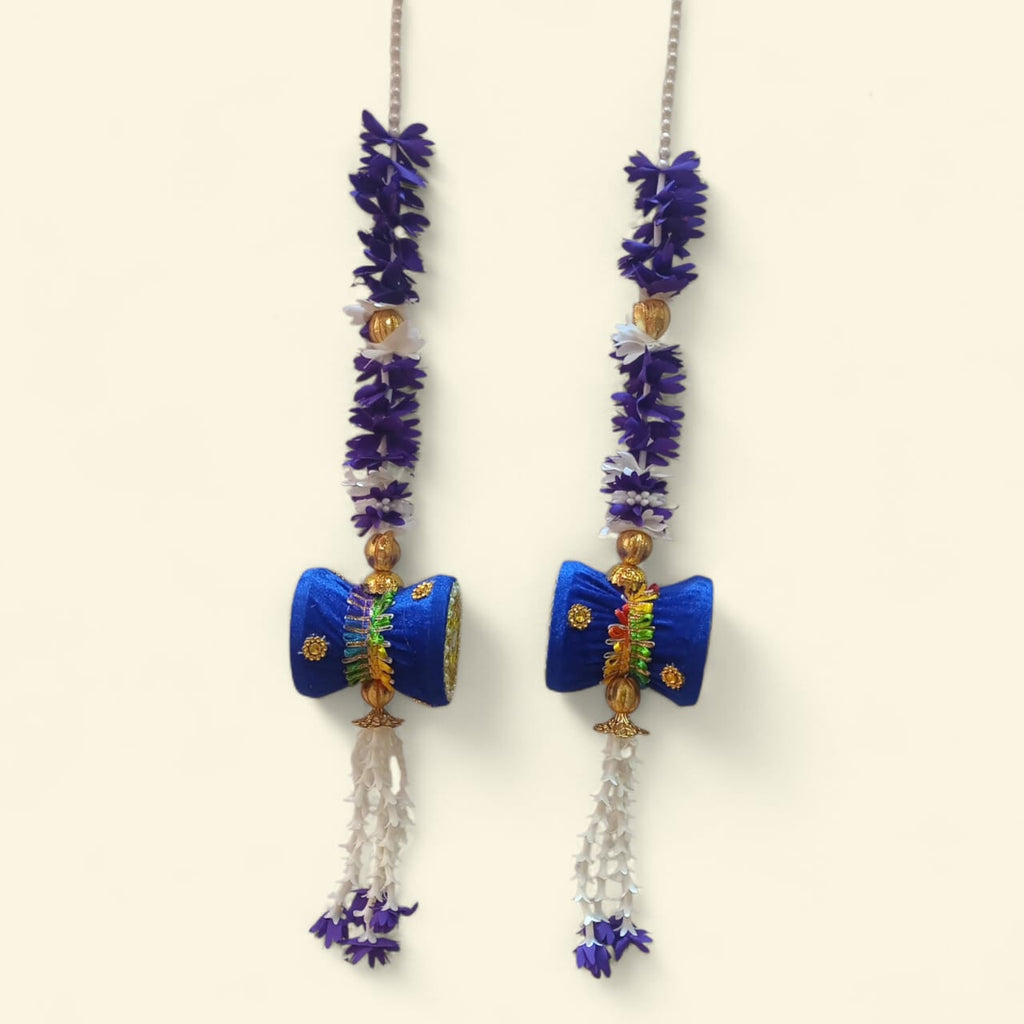 Handcrafted Pink Floral Hanging Latkan Decor Set of 2