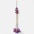 Handmade Moti Hanging Set with Floral Tassels