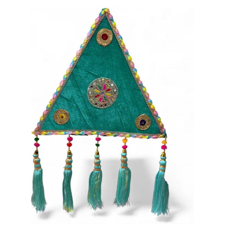 Tikona Velvet Hanging with Tassels (Pack of 10)