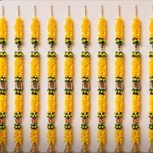 Handmade Artificial Flower Door Hanging Toran Decor pack of 10