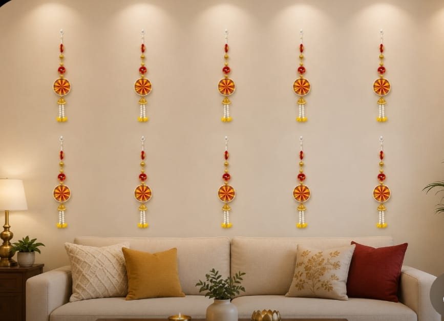 Handmade Traditional Door Hanging Toran Wall Decor Set PACK OF 10