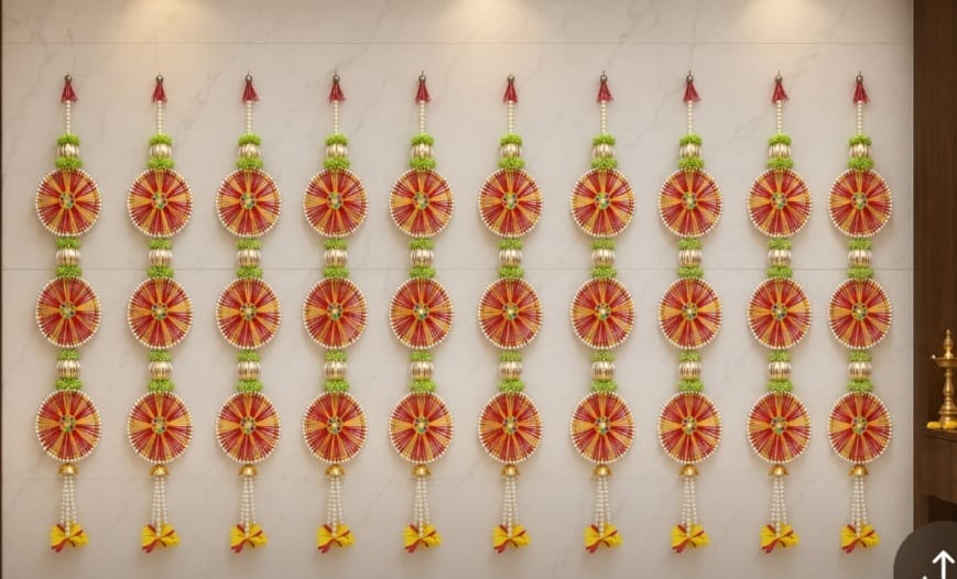 Moli 3 Chakri Decorative Hanging – Traditional Festive Door & Pooja Décor, Pack of 10