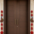 Mor Patti Decorative Hanging – Peacock & Floral Traditional Door Décor, Pack of 10