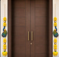 Mor Patti Decorative Hanging – Peacock & Floral Traditional Door Décor, Pack of 10